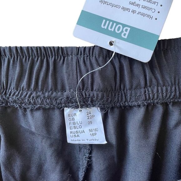 Bonn NWT Lightweight Elastic Waistband Casual Black Leisure Pants Women’s 16P - Picture 6 of 9
